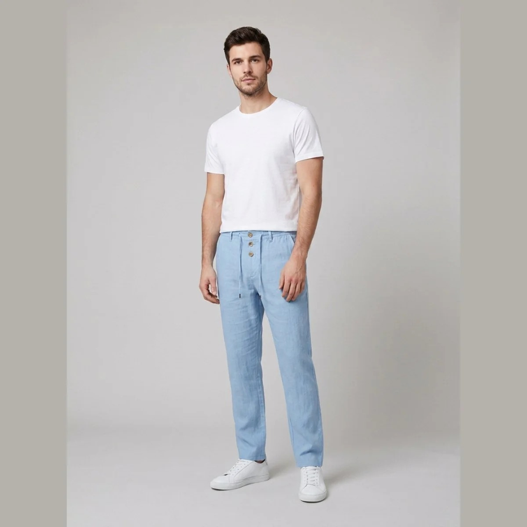 Daniel | Herren Freizeit Leinen Hose
