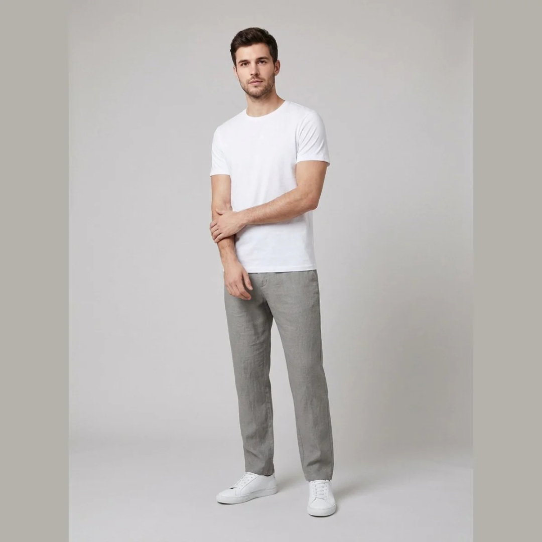 Daniel | Herren Freizeit Leinen Hose