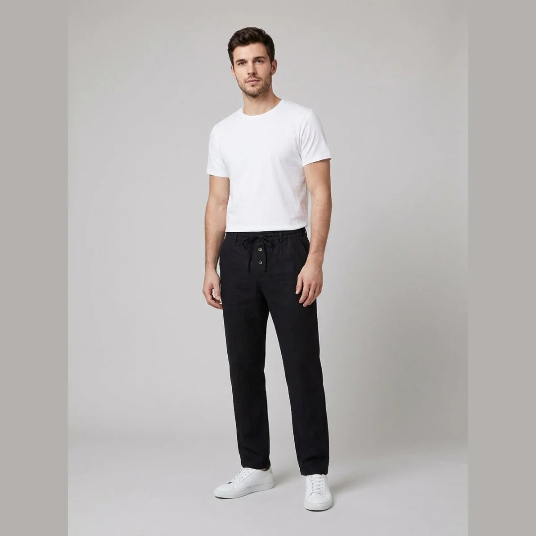 Daniel | Herren Freizeit Leinen Hose