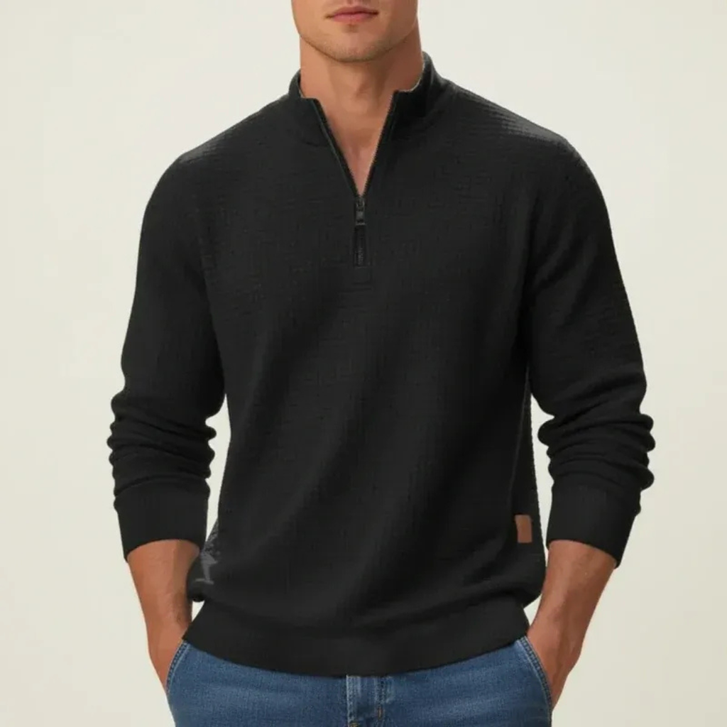 Daniel | Herren Strick Pullover mit Quarter-Zip