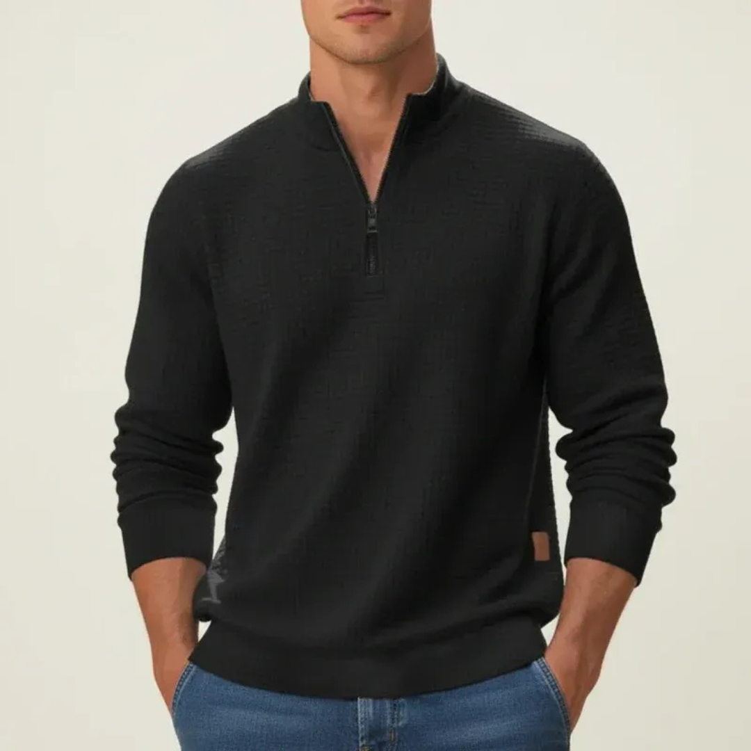 Daniel | Herren Strick Pullover mit Quarter-Zip