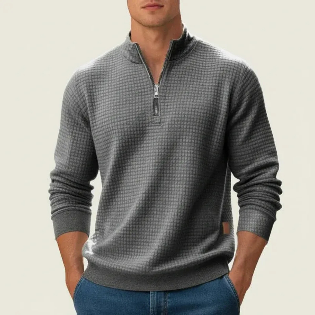 Daniel | Herren Strick Pullover mit Quarter-Zip