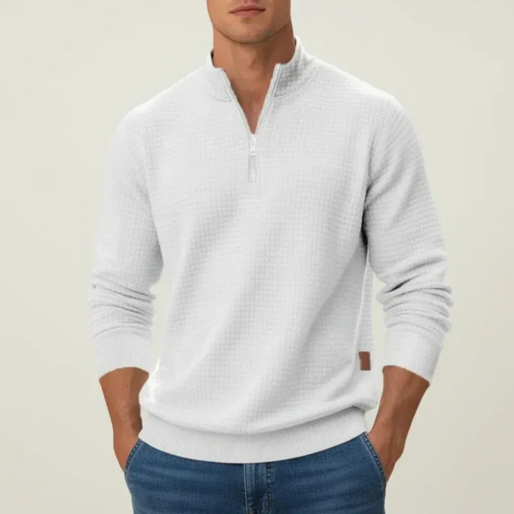 Daniel | Herren Strick Pullover mit Quarter-Zip