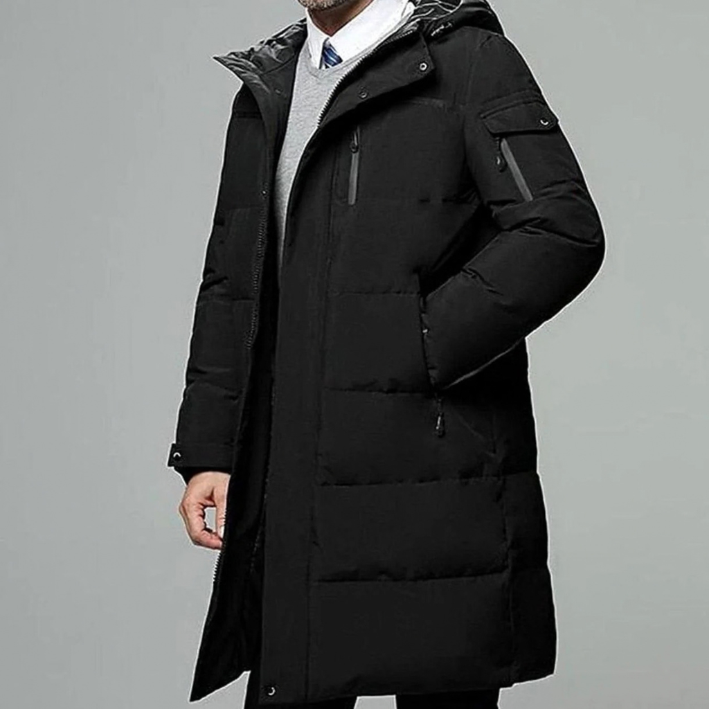 Dennis | Herren Winterjacke mit Kapuze und Puffer Design