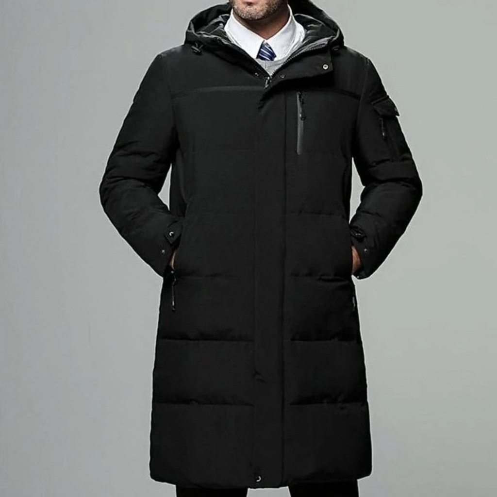 Dennis | Herren Winterjacke mit Kapuze und Puffer Design