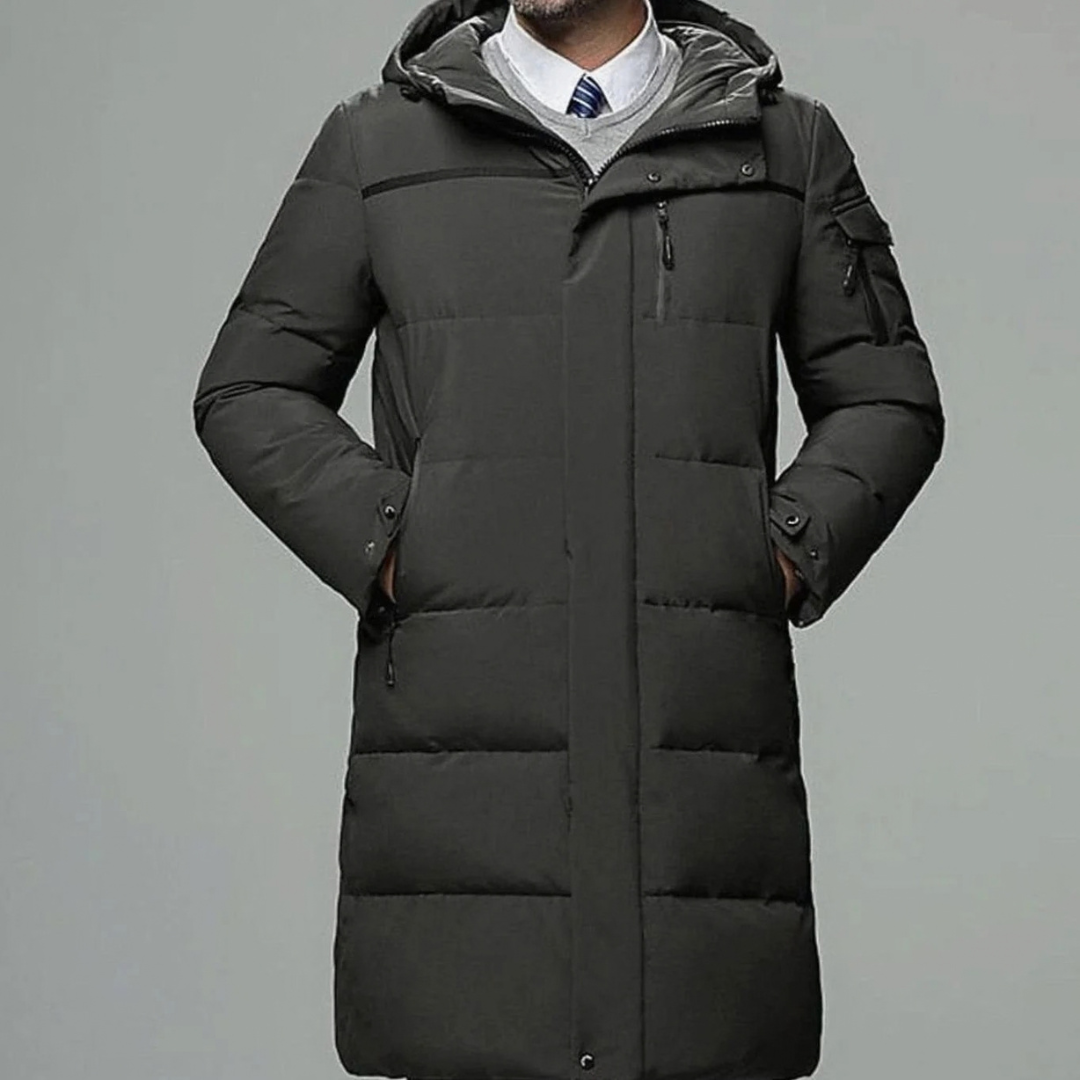 Dennis | Herren Winterjacke mit Kapuze und Puffer Design