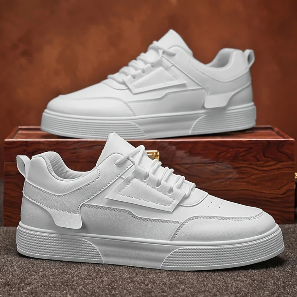 Detlef | Weiße Herren Moderne Sneaker Urban Streetstyle