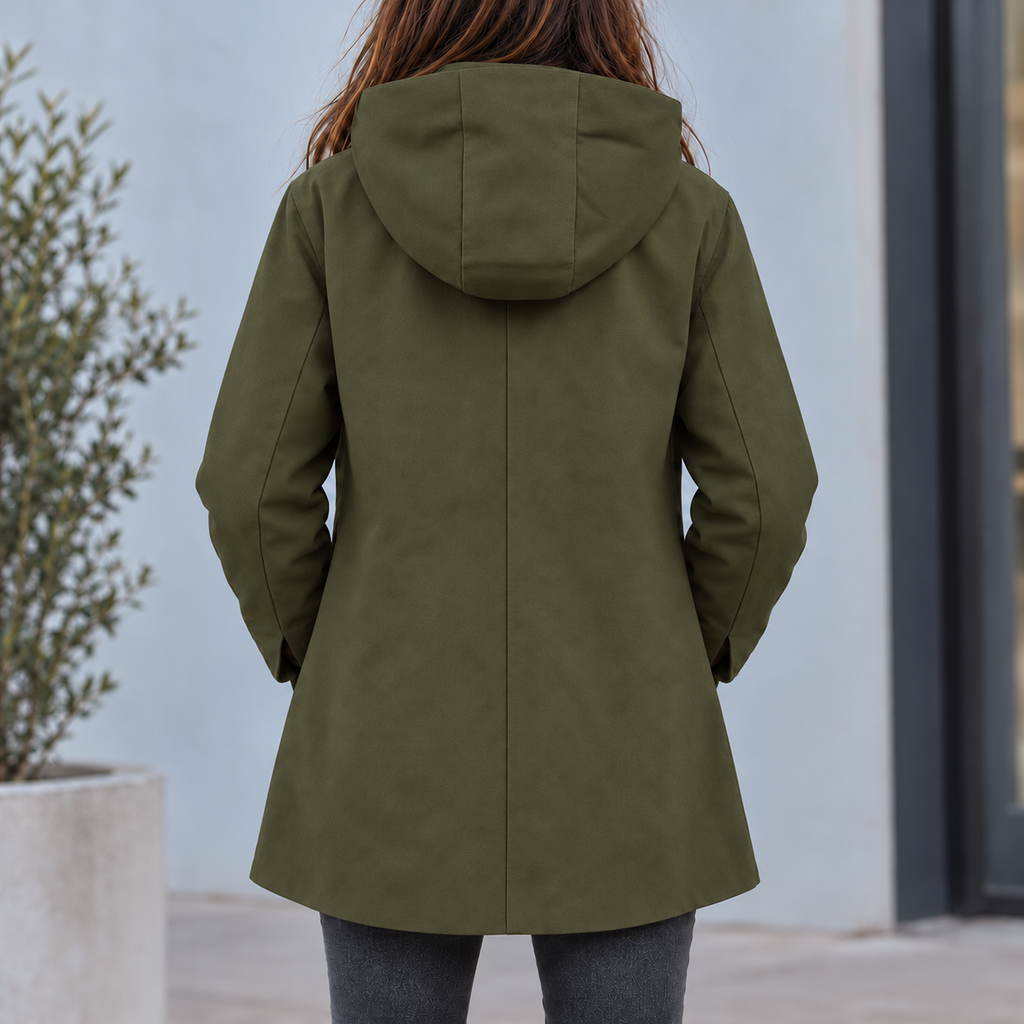 Diana | Damen Grüne Jacke mit Oversize Design und Taschen