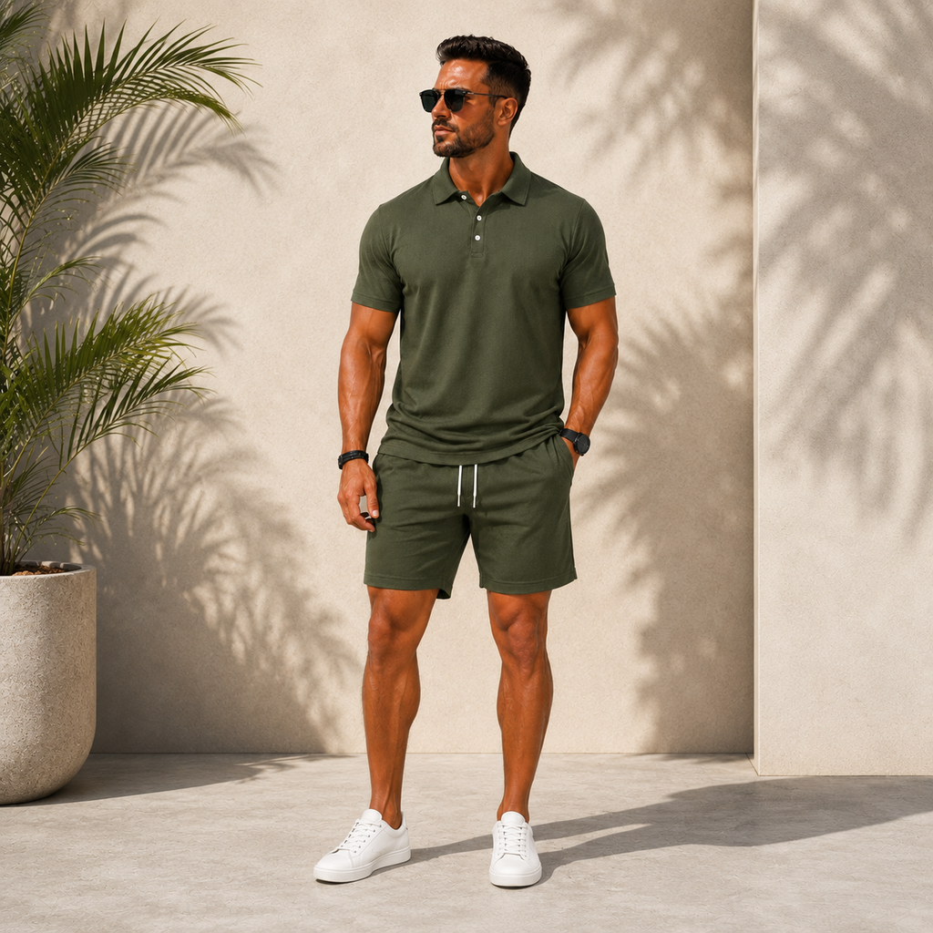 Dirk | Herren Sommer Set Poloshirt Shorts