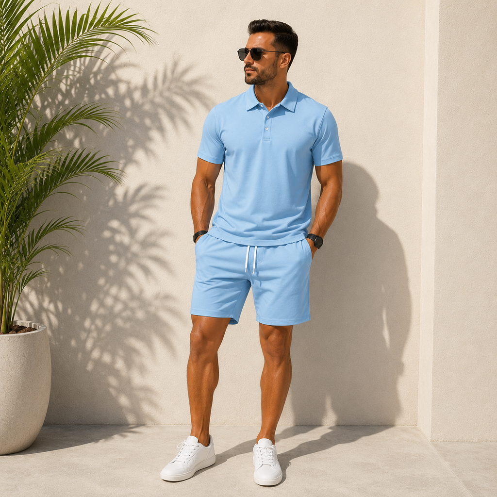 Dirk | Herren Sommer Set Poloshirt Shorts