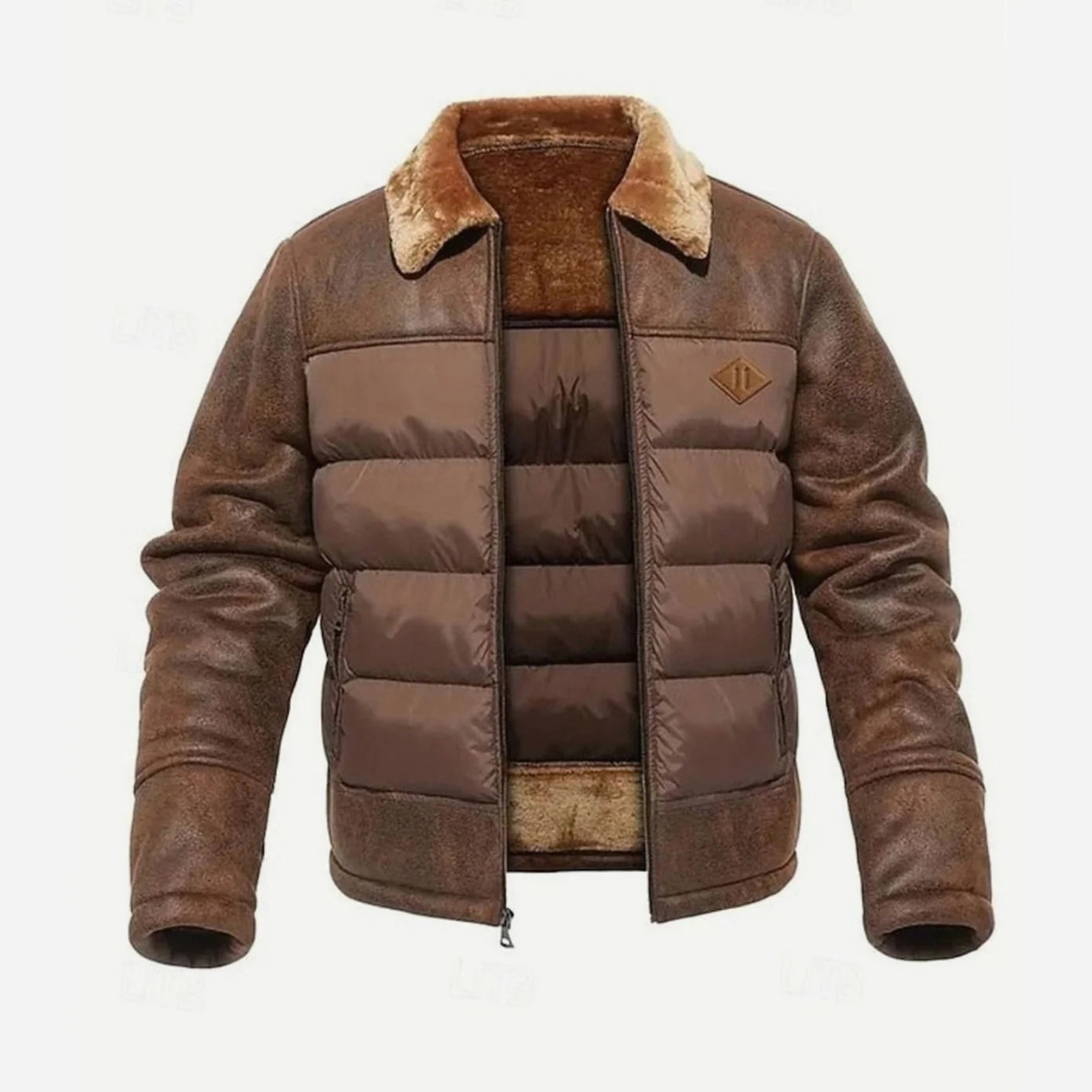 Dirk | Herren Winterjacke mit Kragen und Puffer Design