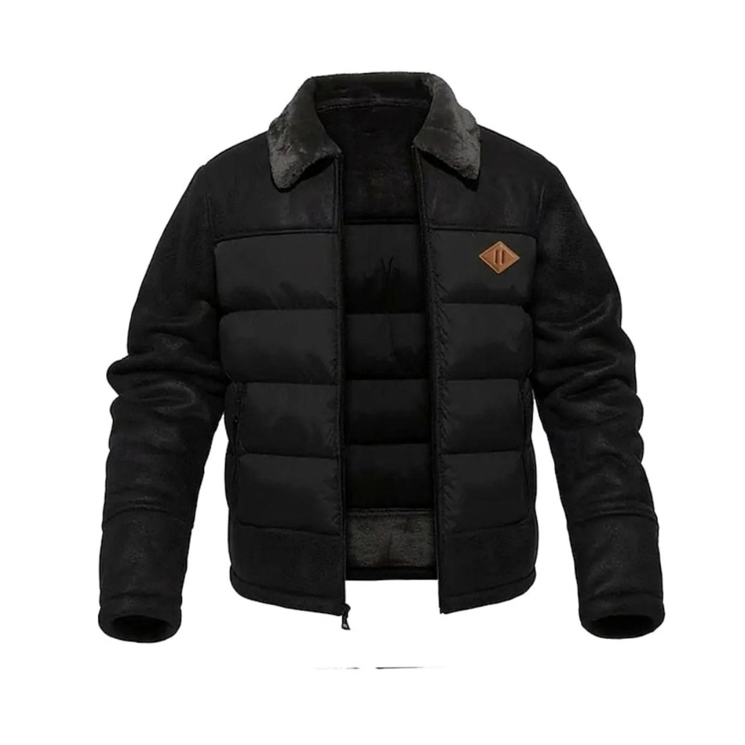 Dirk | Herren Winterjacke mit Kragen und Puffer Design