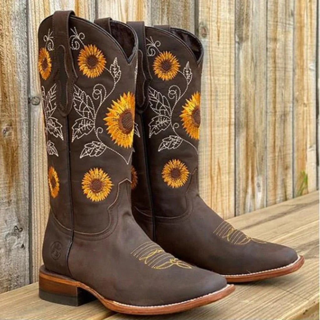 Andrea | Damen Komfort Cowboy Stiefel