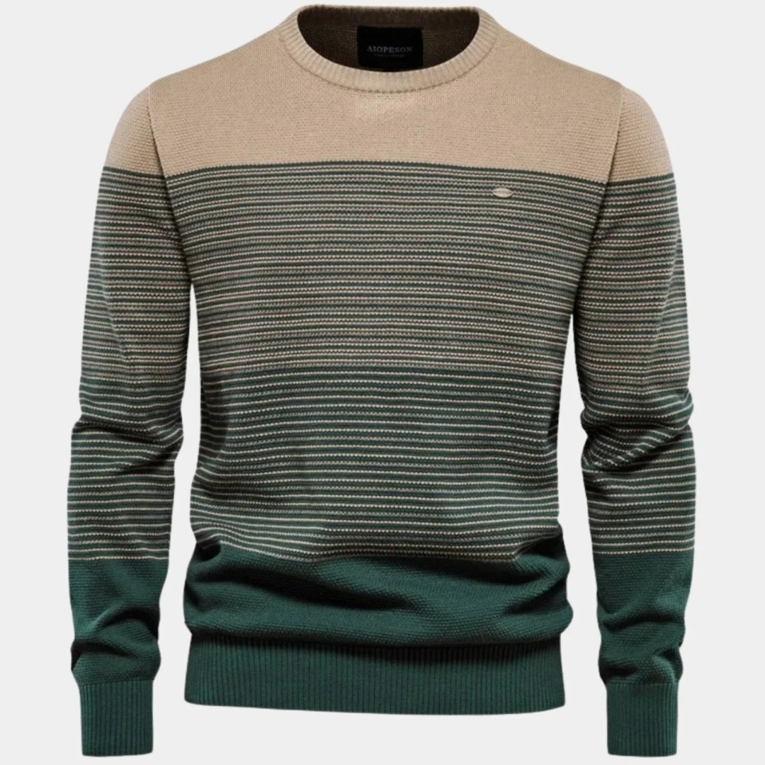 Dominik | Herren Pullover mit Streifen, Farbverlauf und Langarm