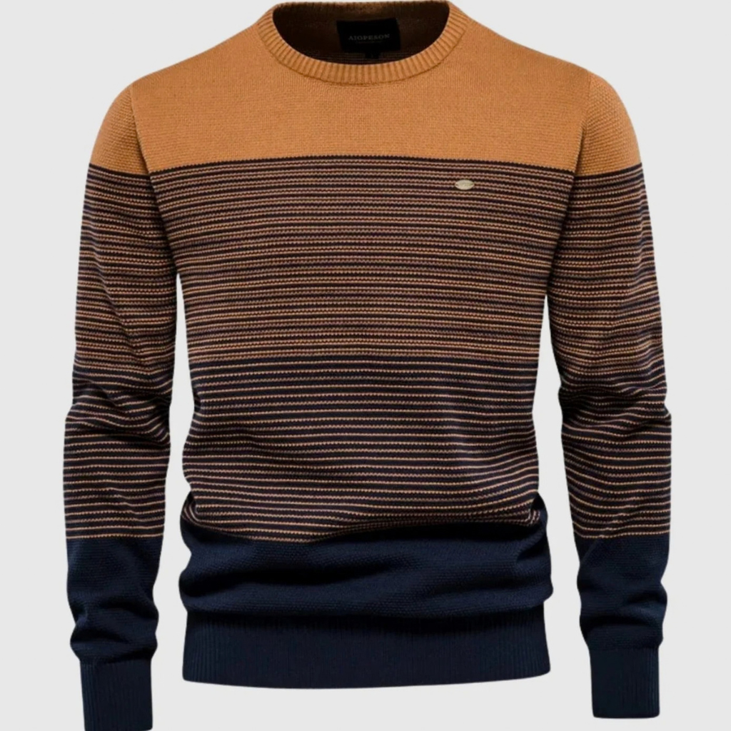 Dominik | Herren Pullover mit Streifen, Farbverlauf und Langarm