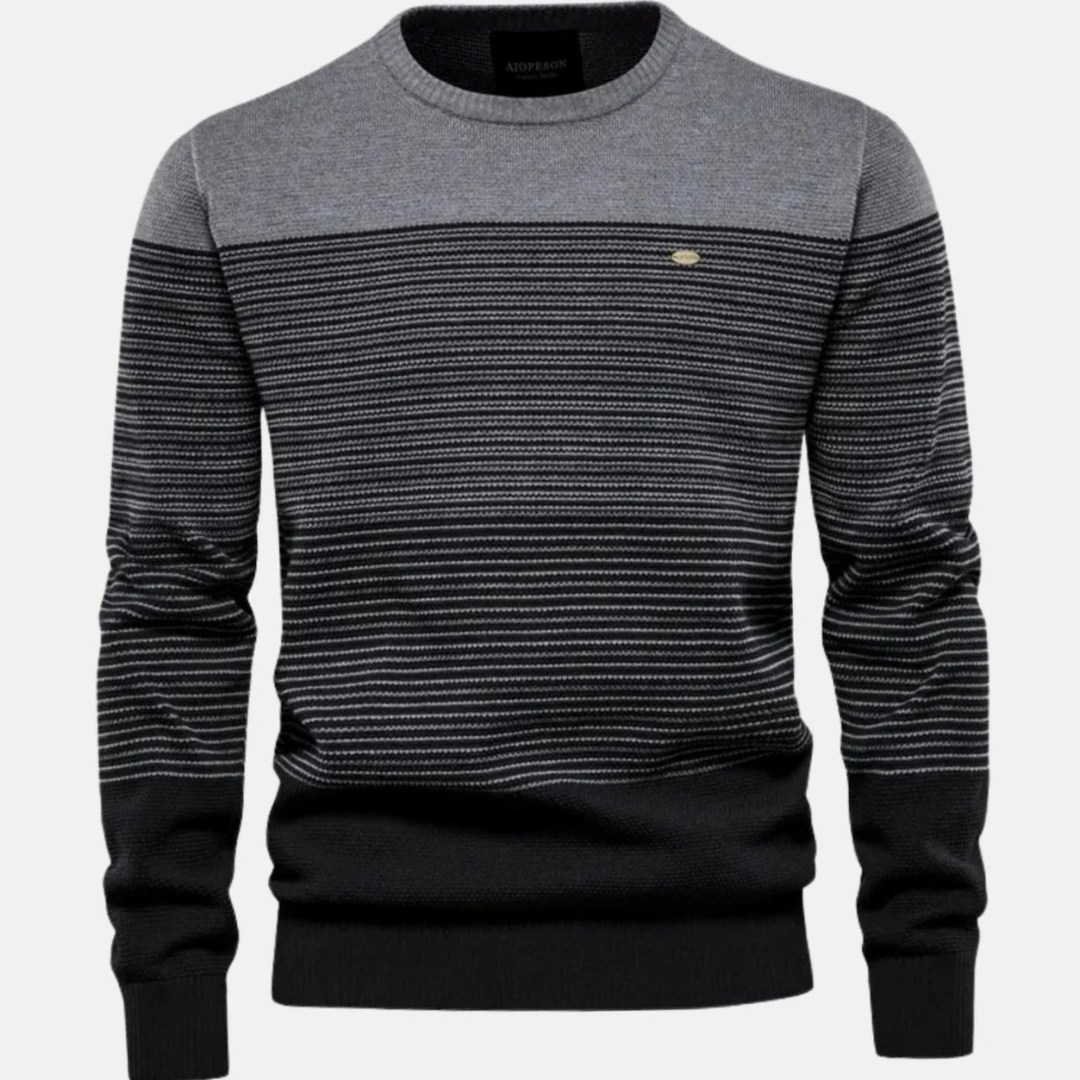Dominik | Herren Pullover mit Streifen, Farbverlauf und Langarm
