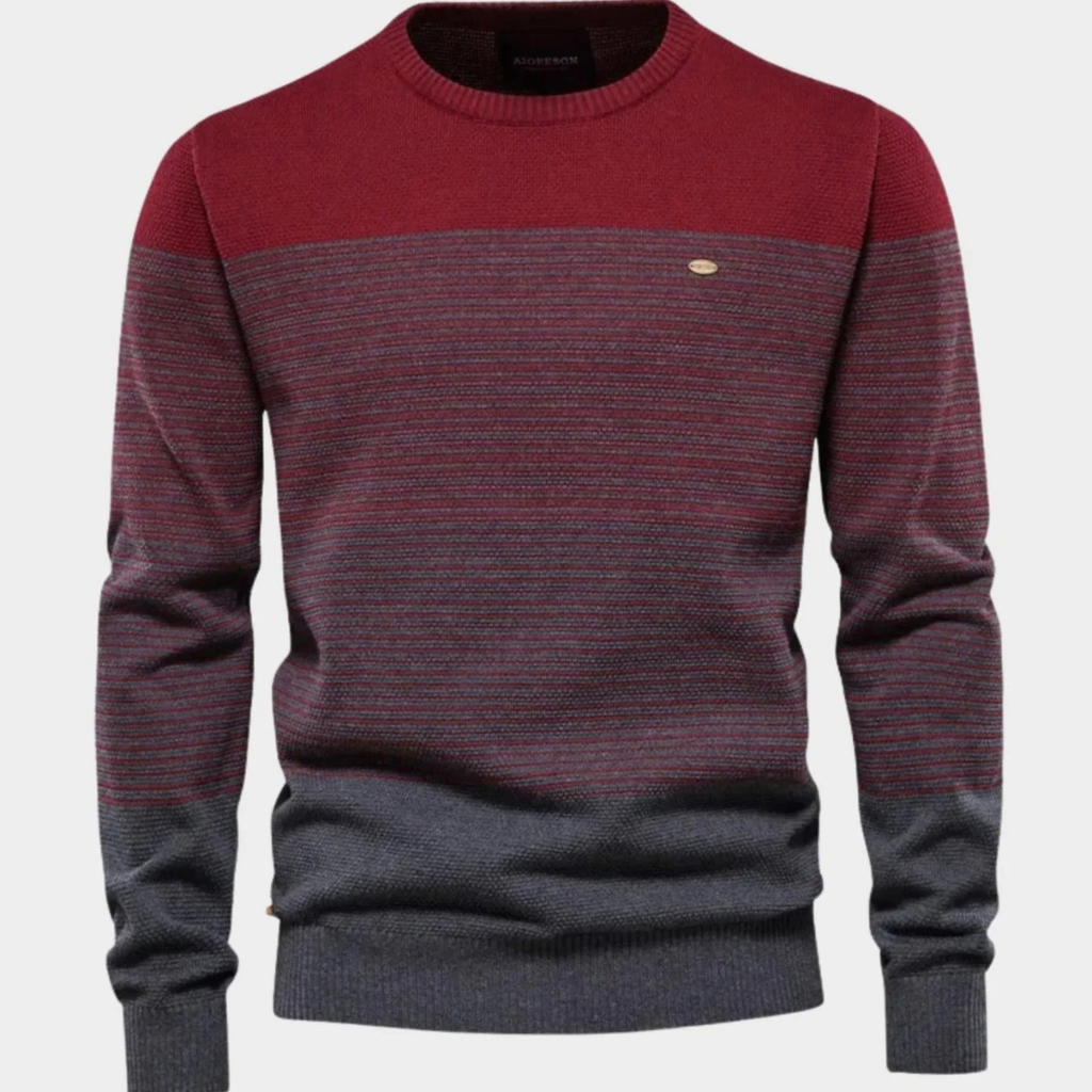 Dominik | Herren Pullover mit Streifen, Farbverlauf und Langarm