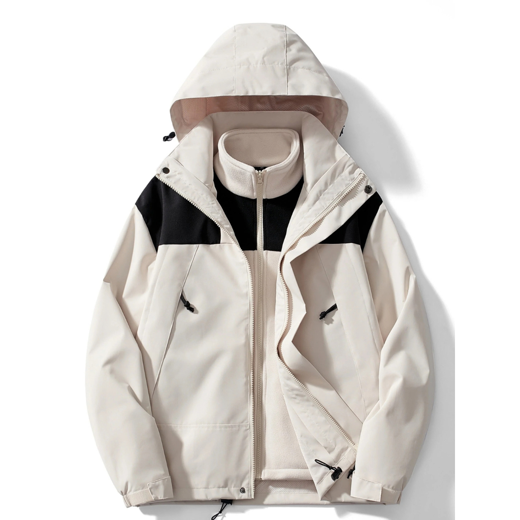 Dominik | Herren Winterjacke mit Fleece Design und Kapuze