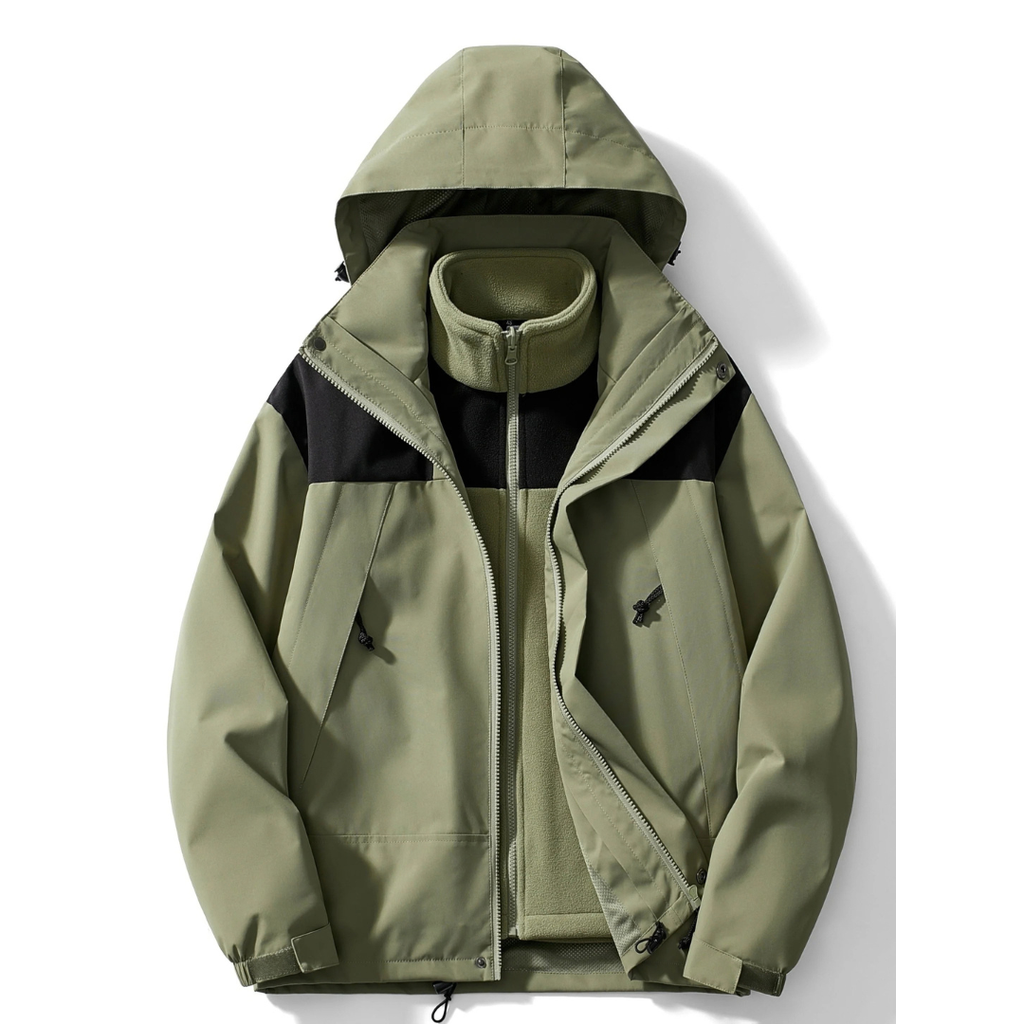 Dominik | Herren Winterjacke mit Fleece Design und Kapuze