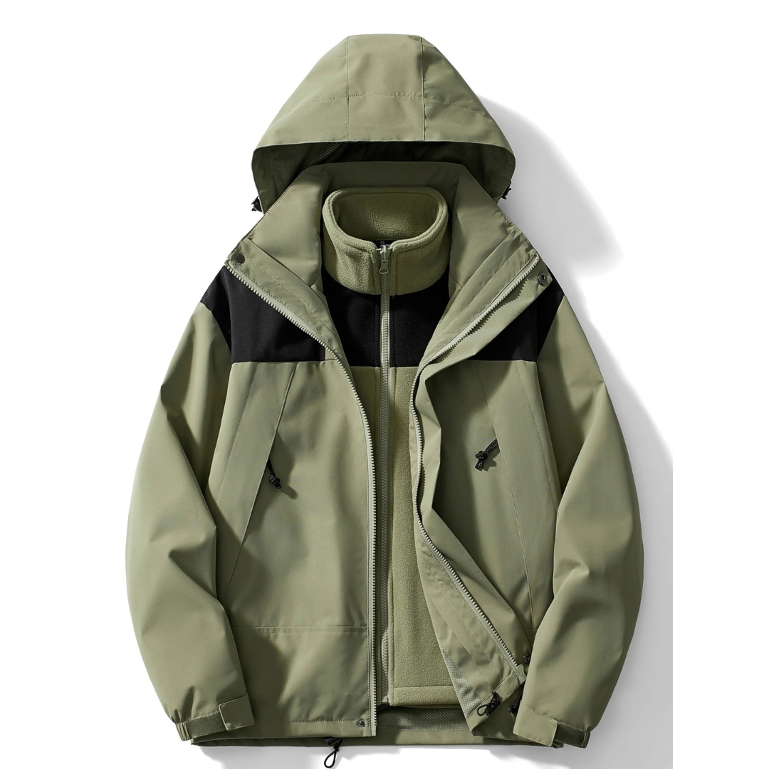 Dominik | Herren Winterjacke mit Fleece Design und Kapuze