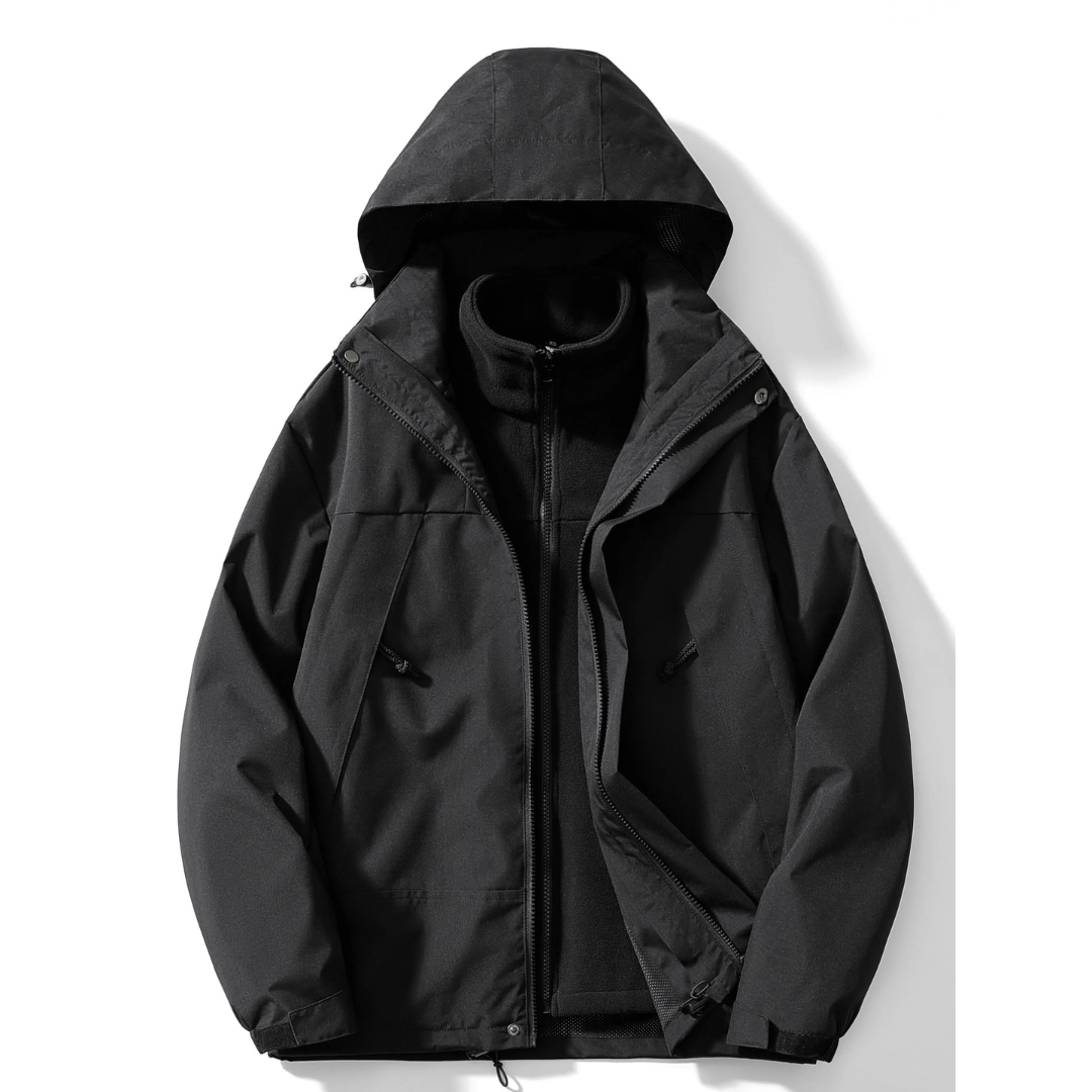 Dominik | Herren Winterjacke mit Fleece Design und Kapuze