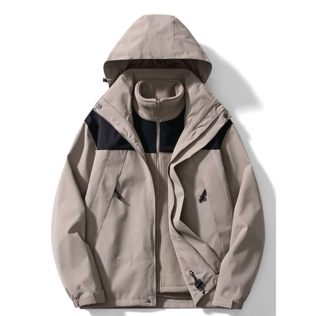 Dominik | Herren Winterjacke mit Fleece Design und Kapuze