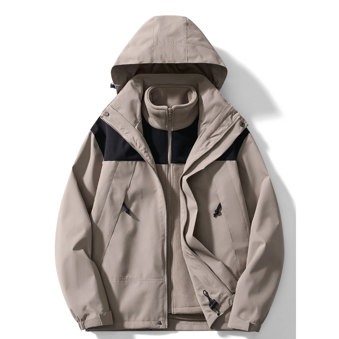 Dominik | Herren Winterjacke mit Fleece Design und Kapuze