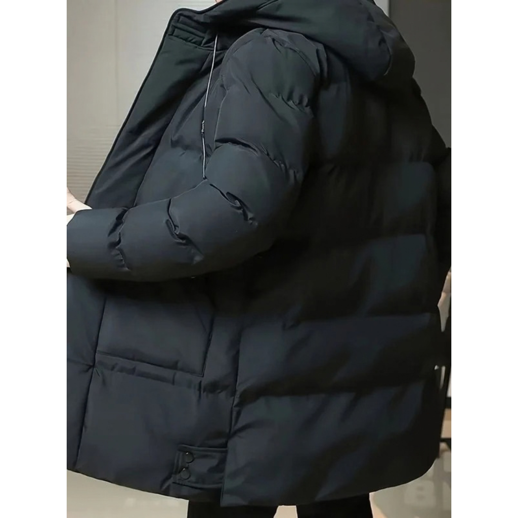 Dominik | Herren Winterjacke mit Kapuze und langem Design