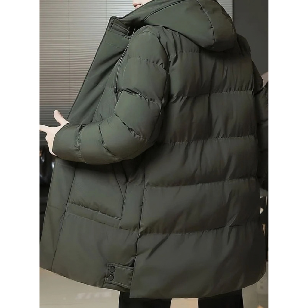 Dominik | Herren Winterjacke mit Kapuze und langem Design