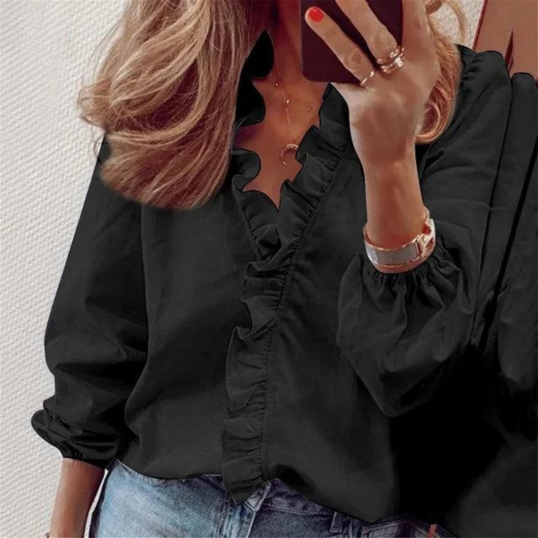 Doris | Damen Bluse Mit V Ausschnitt Für Sommer