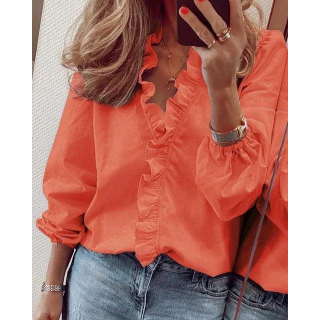 Doris | Damen Bluse Mit V Ausschnitt Für Sommer