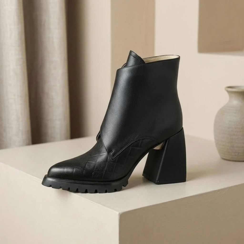 Doris | Damen Orthopädische Stiefeletten mit Schnalle und Absatz