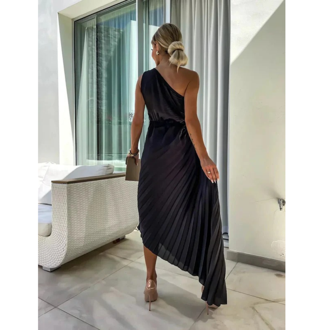 Dorothea | Damen Elegante One Shoulder Maxikleid