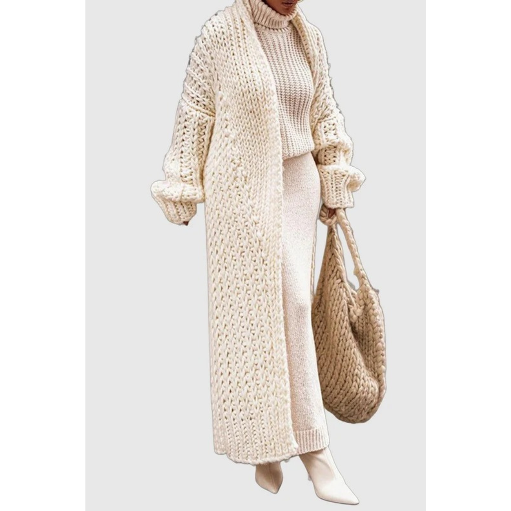 Dorothea | Damen Offene Oversize Strickjacke