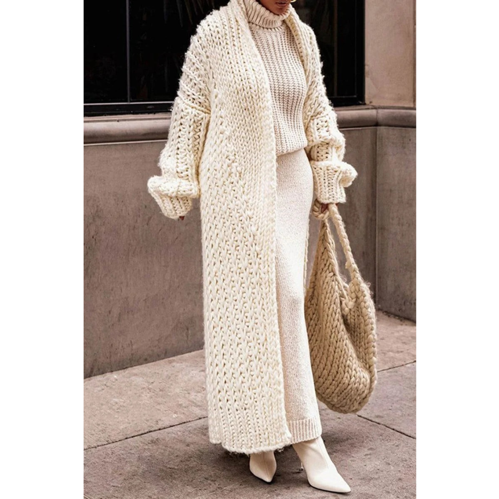Dorothea | Damen Offene Oversize Strickjacke