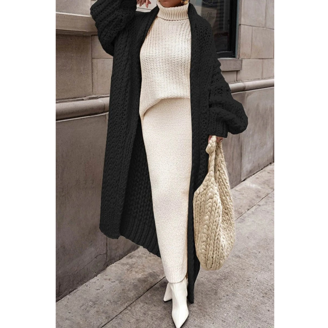 Dorothea | Damen Offene Oversize Strickjacke