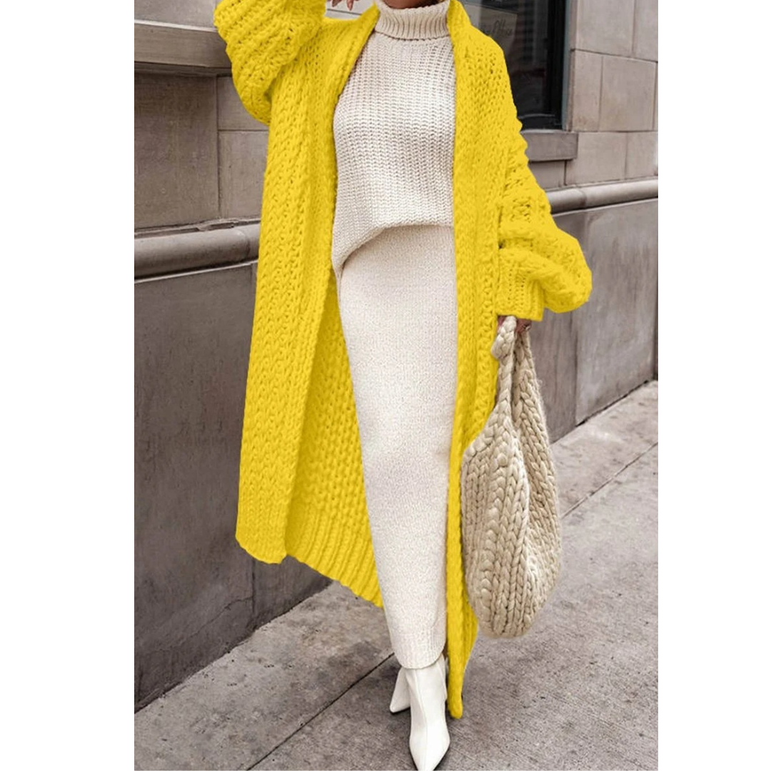 Dorothea | Damen Offene Oversize Strickjacke