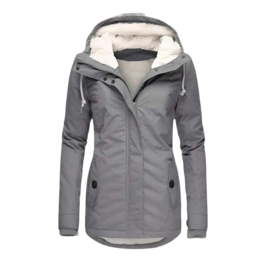 Dorothea | Damen Winterjacke Parka mit Sherpa Kapuze
