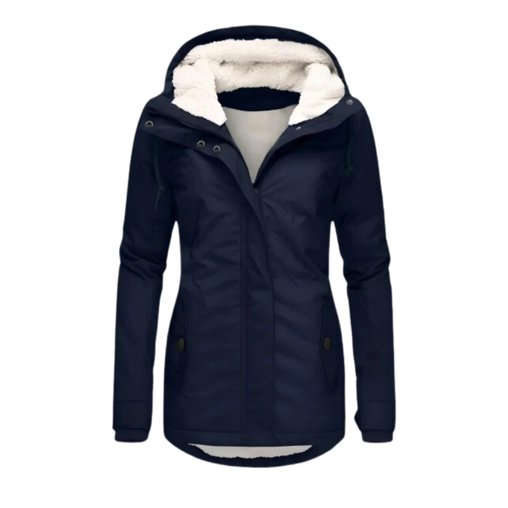 Dorothea | Damen Winterjacke Parka mit Sherpa Kapuze