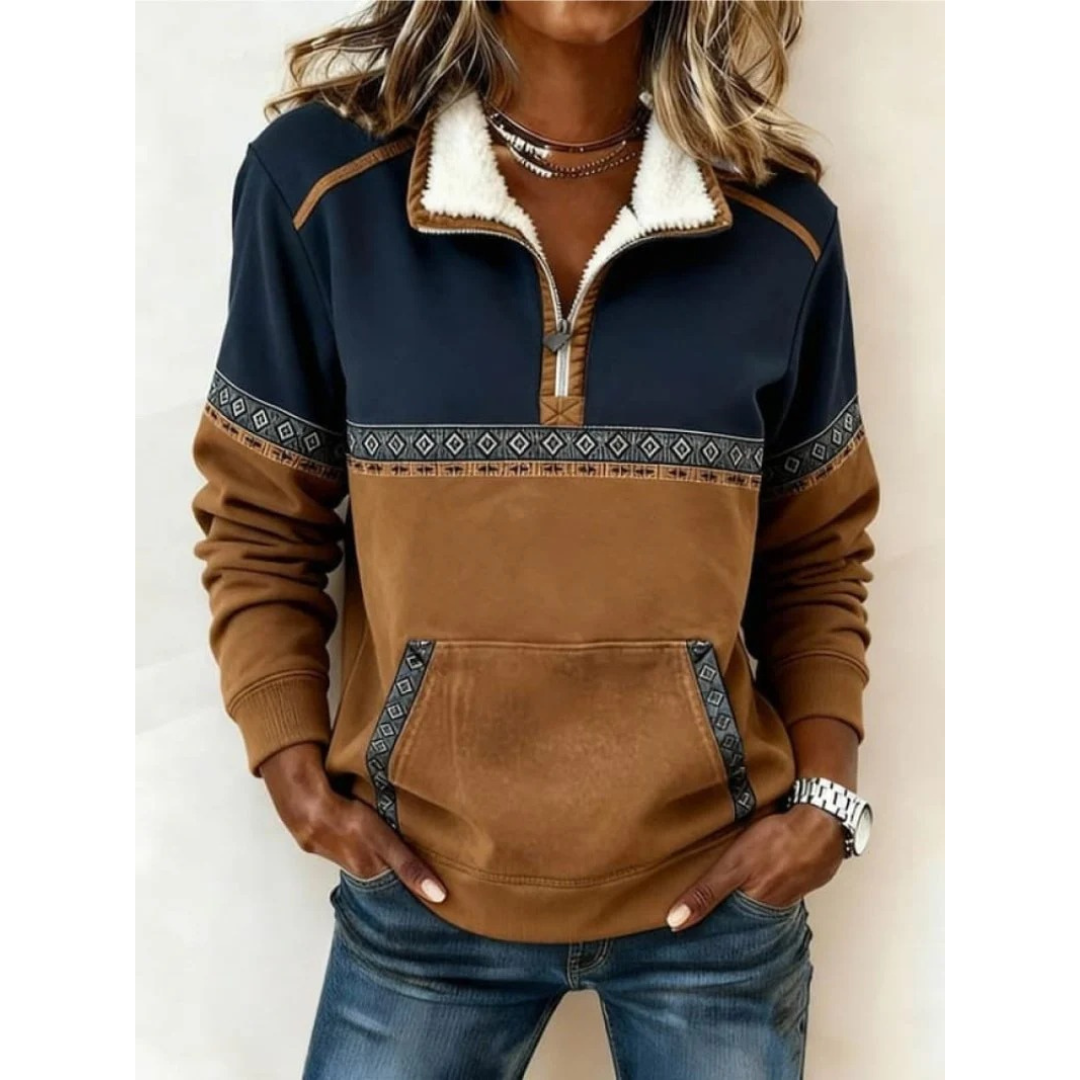Edith | Damen Warmer Sweatshirt Pullover Für Den Alltag