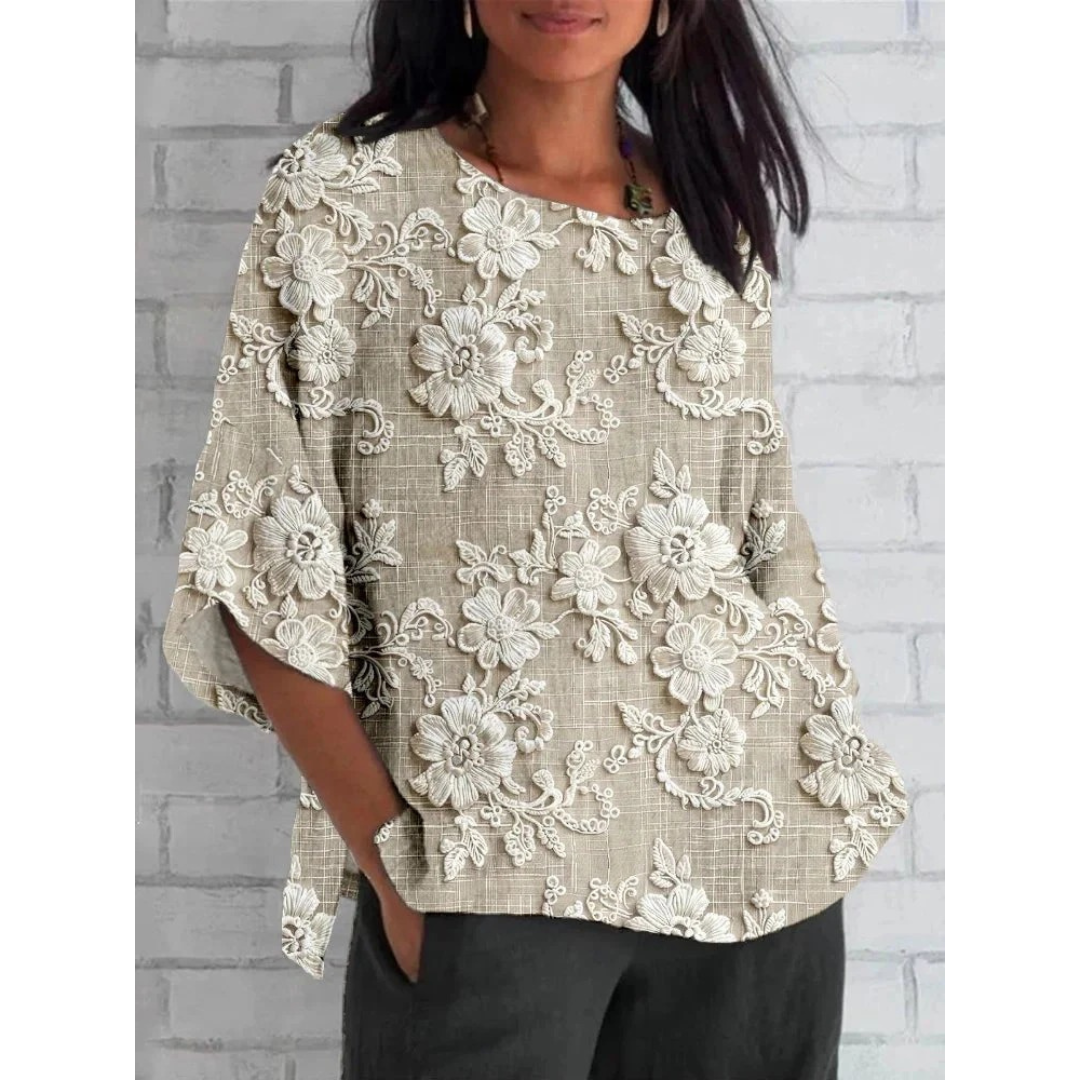 Eike | Damen Komfort Vintage Bluse