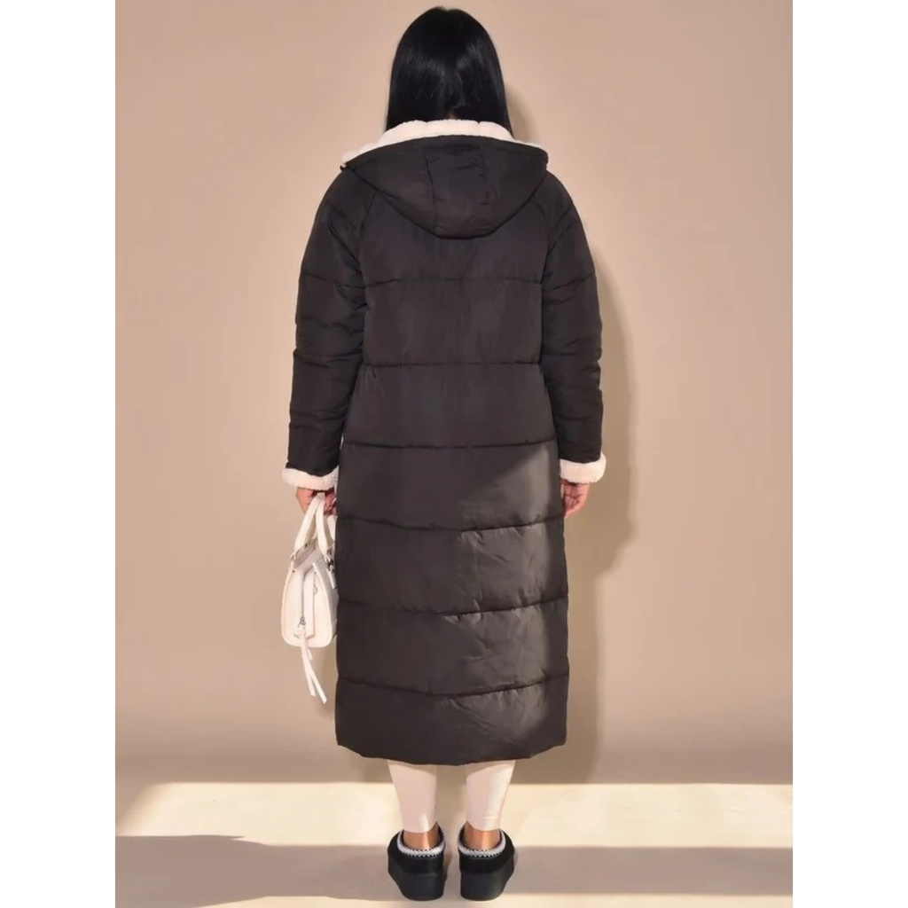 Eileen | Damen Puffer Winterjacke mit Wende Design und Wärme