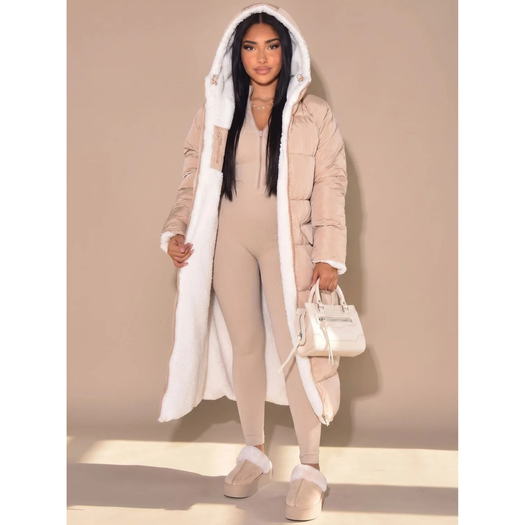 Eileen | Damen Puffer Winterjacke mit Wende Design und Wärme