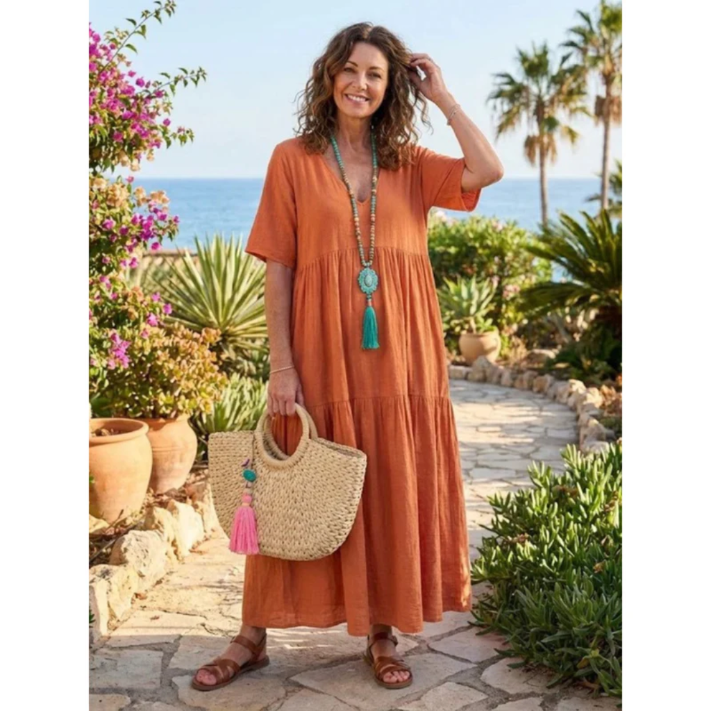 Ekaterina | Damen Sommerkleid Maxi Boho Modern
