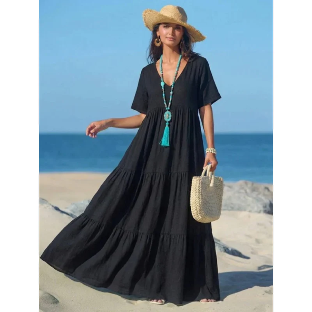 Ekaterina | Damen Sommerkleid Maxi Boho Modern