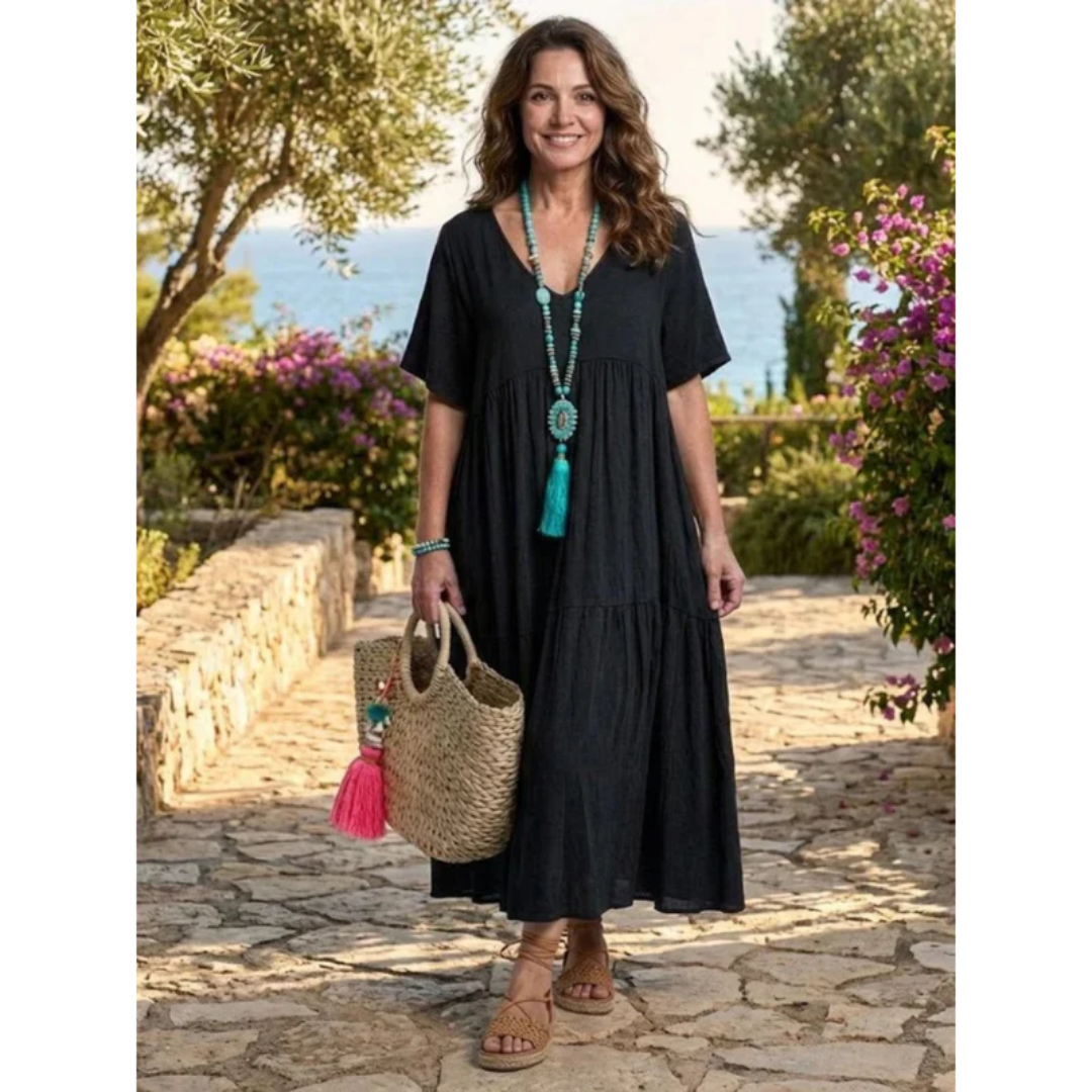 Ekaterina | Damen Sommerkleid Maxi Boho Modern