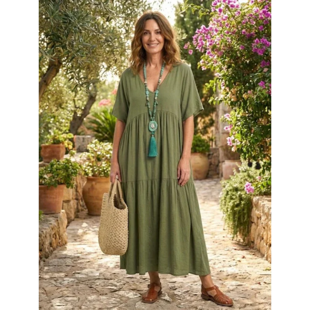 Ekaterina | Damen Sommerkleid Maxi Boho Modern