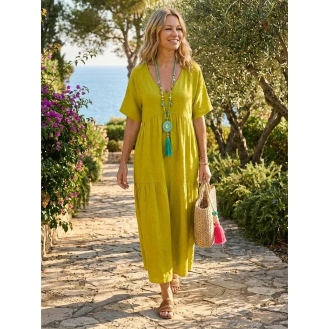 Ekaterina | Damen Sommerkleid Maxi Boho Modern