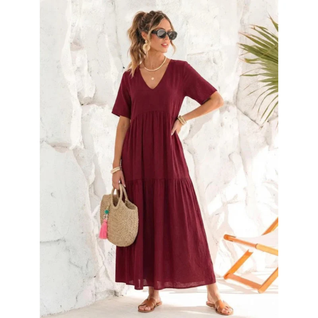 Ekaterina | Damen Sommerkleid Maxi Boho Modern