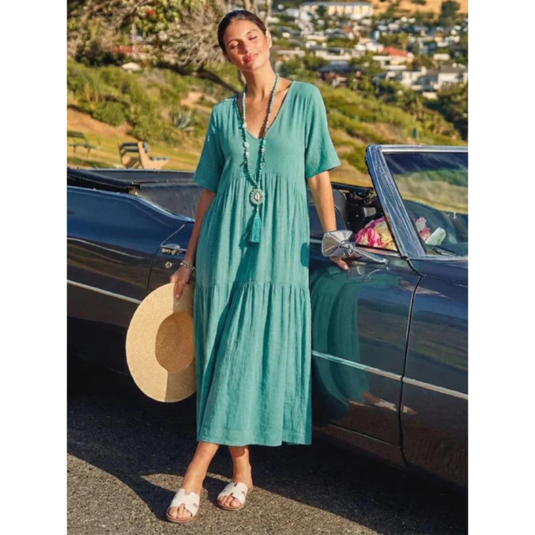 Ekaterina | Damen Sommerkleid Maxi Boho Modern